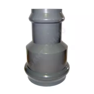 Муфта НПВХ серая SDR26 переходная Дн 225х160 Ру10 раструбная напорная в/к Хемкор 2181102