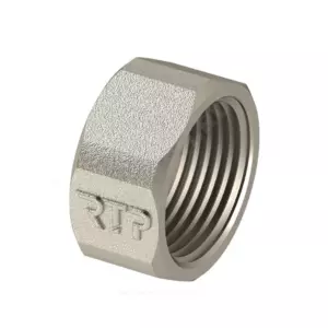 Заглушка латунь никель Ду 20 (3/4") ВР RTP (РосТурПласт) 25141