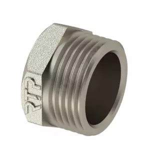 Заглушка латунь никель Ду 32 (1 1/4") НР RTP (РосТурПласт) 25150