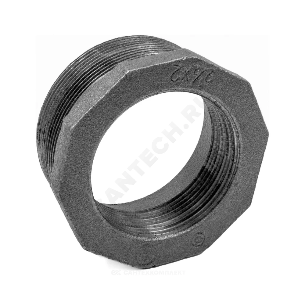 Футорка чугун Ду 40х32 (1 1/2"х1 1/4") НР/ВР Fittex PLUS