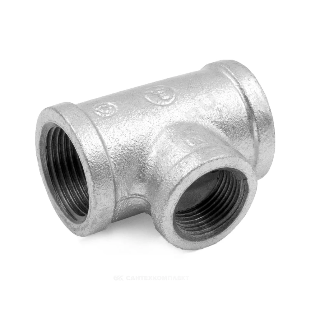 Тройник переходной чугун оц Ду 32х25 (1 1/4"х1") ВР/ВР Fittex PLUS