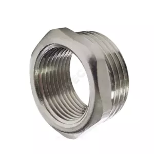 Футорка латунь никель Ду 25х15 (1"х1/2") НР/ВР VALFEX VF.581.N.100.012