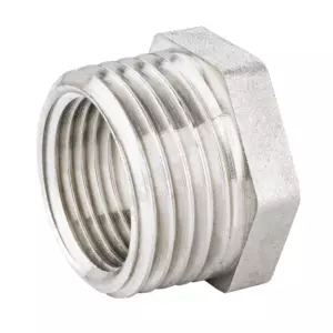 Футорка латунь никель Ду 25х15 (1"х1/2") НР/ВР LD LD.67.507.25х15