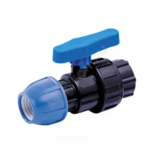 Кран шаровой компрессионный Дн 20х3/4" ВР Ру10 RTP (РосТурПласт) 14393