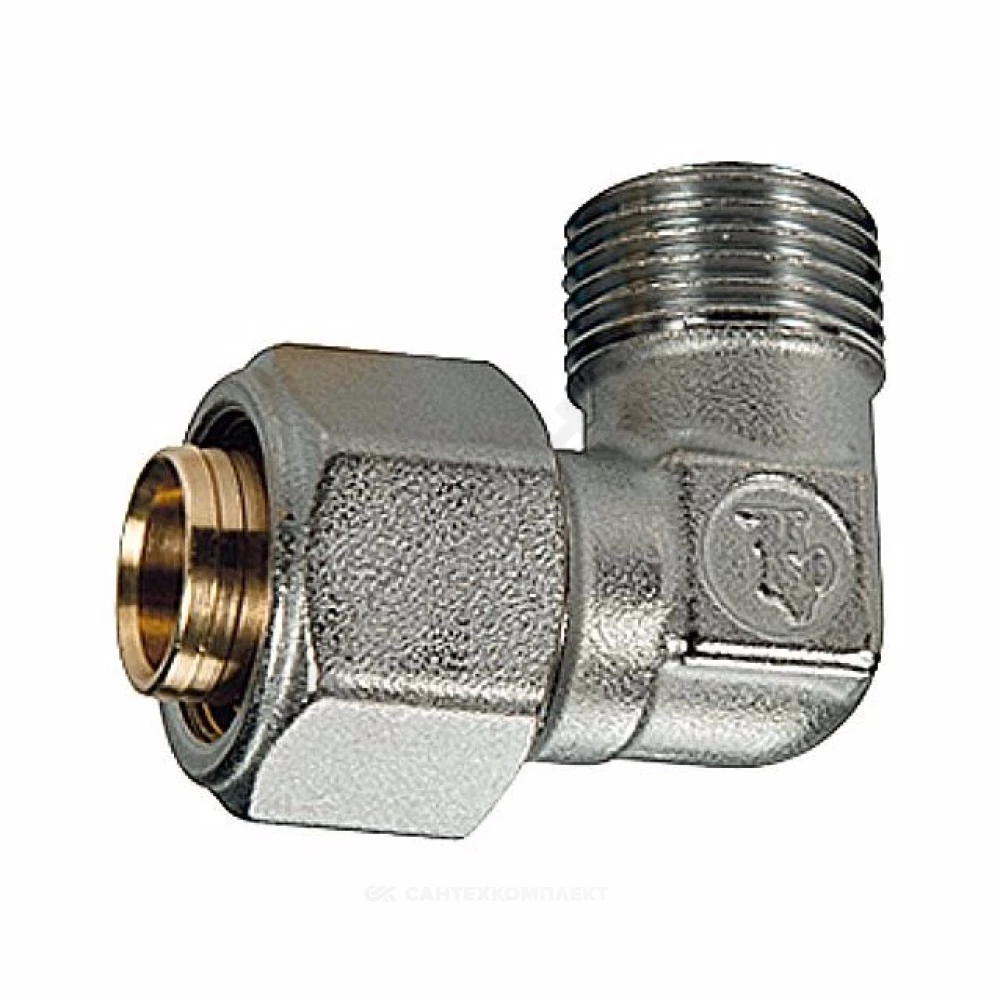 Угольник МП латунь обжим Дн 20х3/4"х90гр НР R562AM Giacomini R562MX061