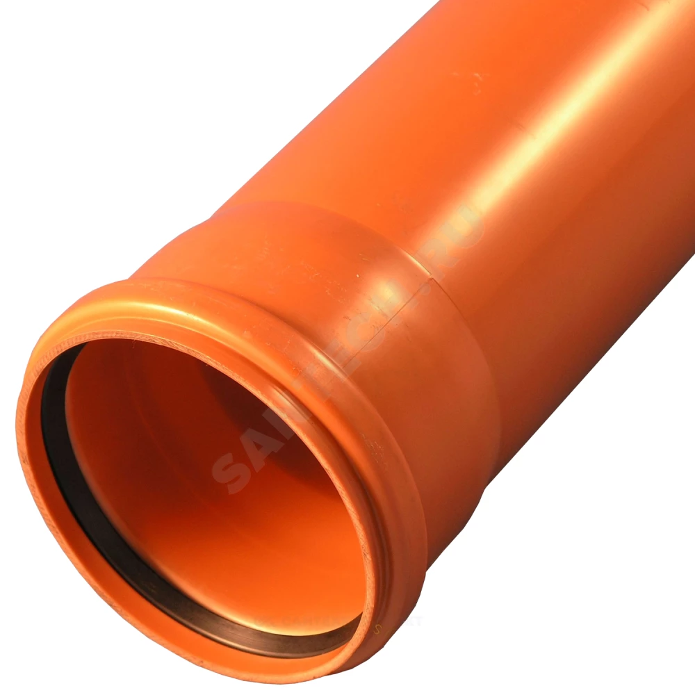 Труба PP-B с раструбом коричневая Дн 110х3,4 б/нап SN4 L=2,0м в/к VALFEX 301100200