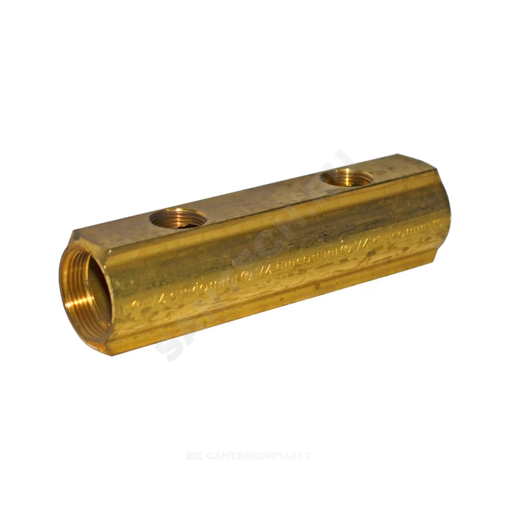 Коллектор латунь 1 1/2" ВР/ВР на 3 вых 1" ВР м/о 100мм R551 Giacomini R551Y183