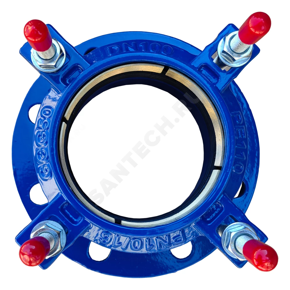 Муфта чугун соединительная для ПЭ труб Ду 65 (Дн 75-75) Ру10/16 ПФРК-Е Benarmo