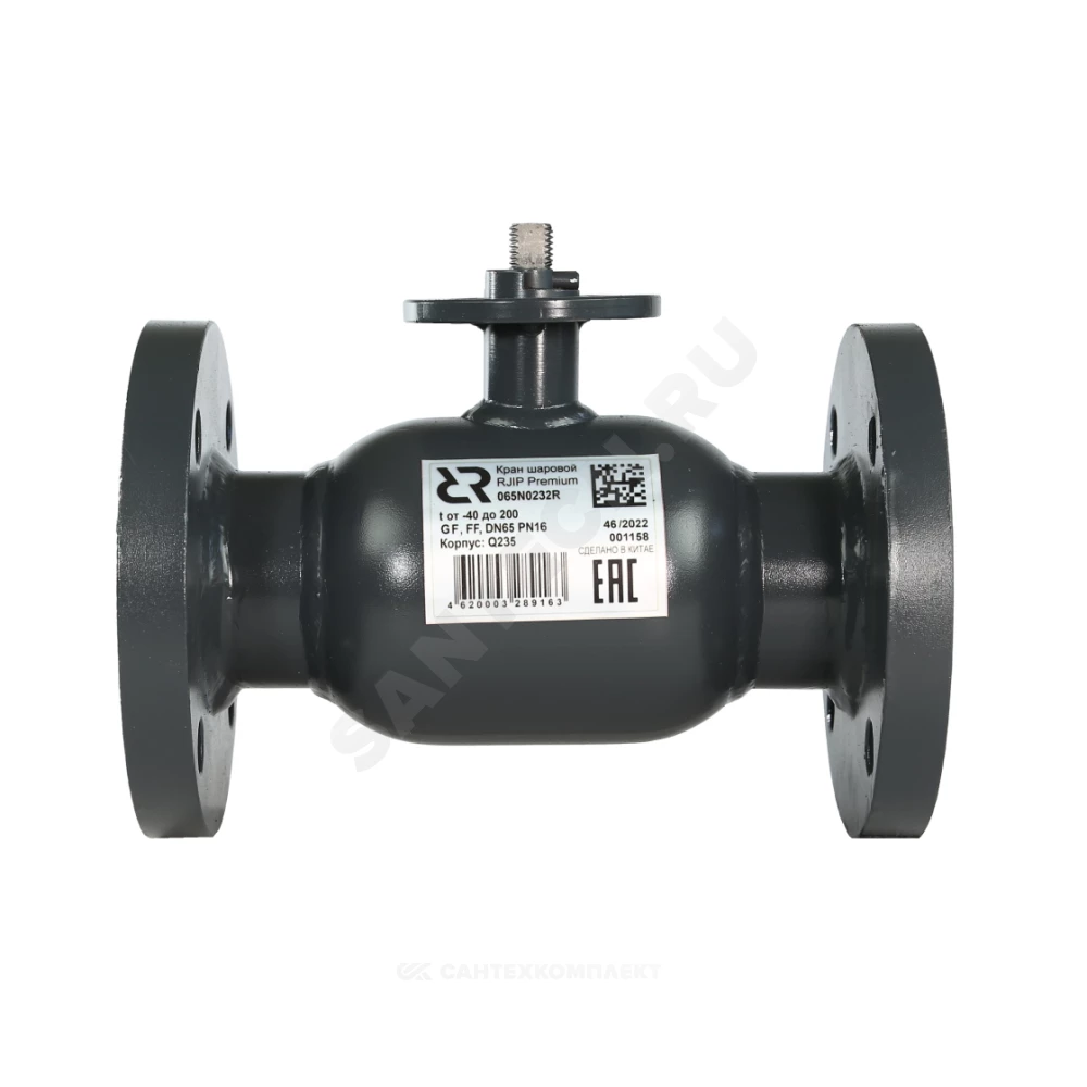 Кран шаровой сталь Jip-R Premium FF Ду 150 Ру25 фл под электропривод ISO F10 Ридан 065N0352GR
