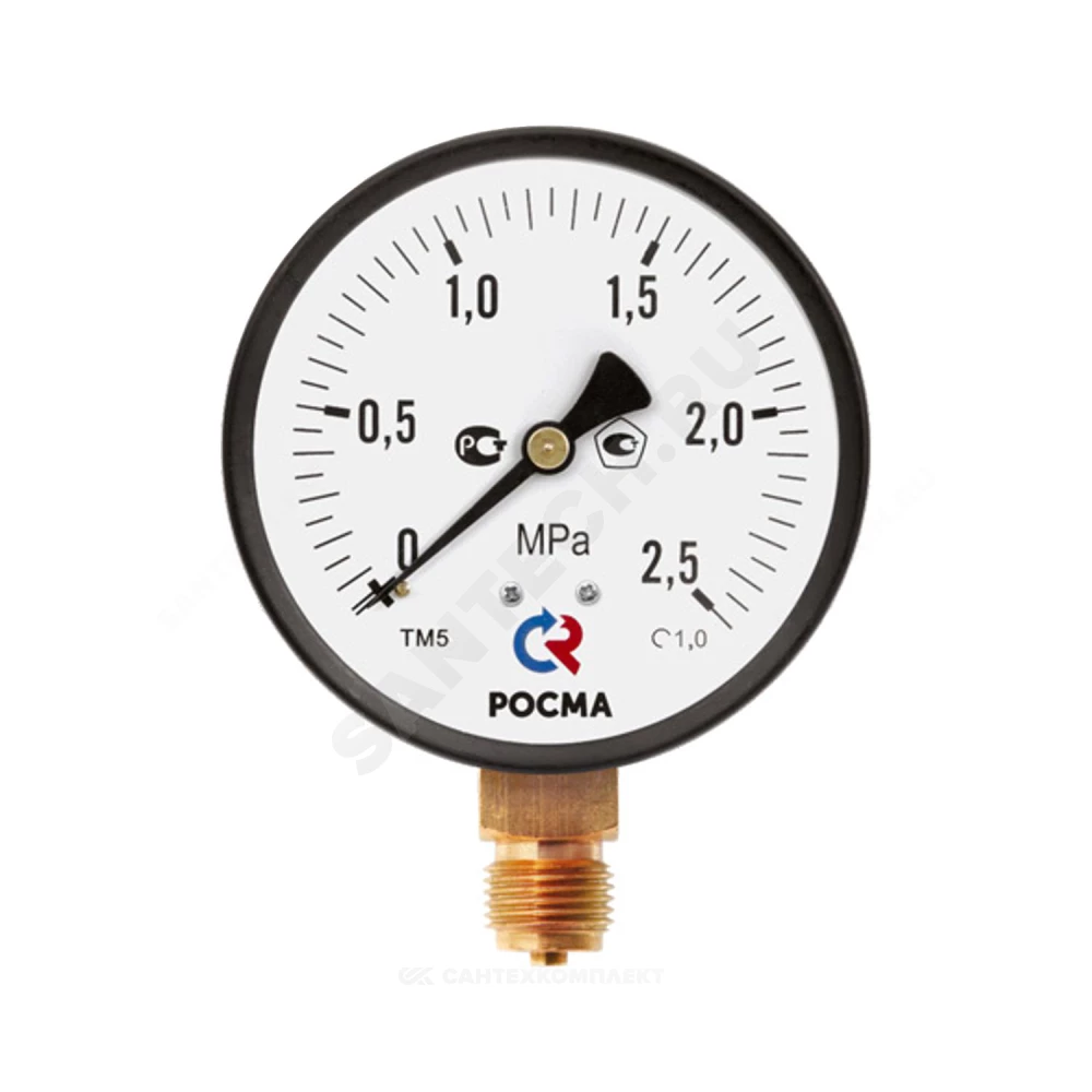Манометр ТМ-310Р.00 радиальный Дк63мм 0-25 МПа кл.2,5 G1/4" Росма 00000007659