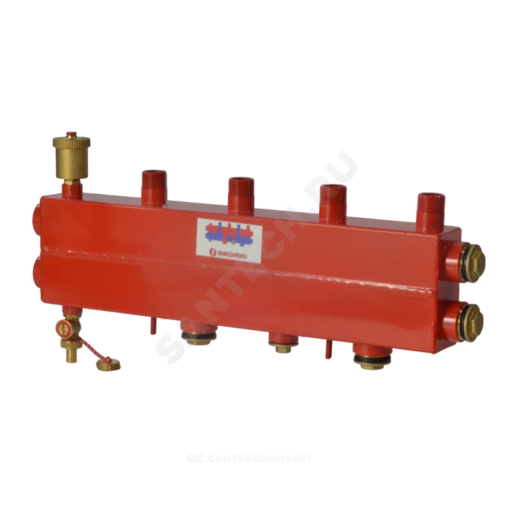 Коллектор котельной сталь 1 1/4" ВР на 2 контура 1" НР R586SEP Giacomini R586SEY02