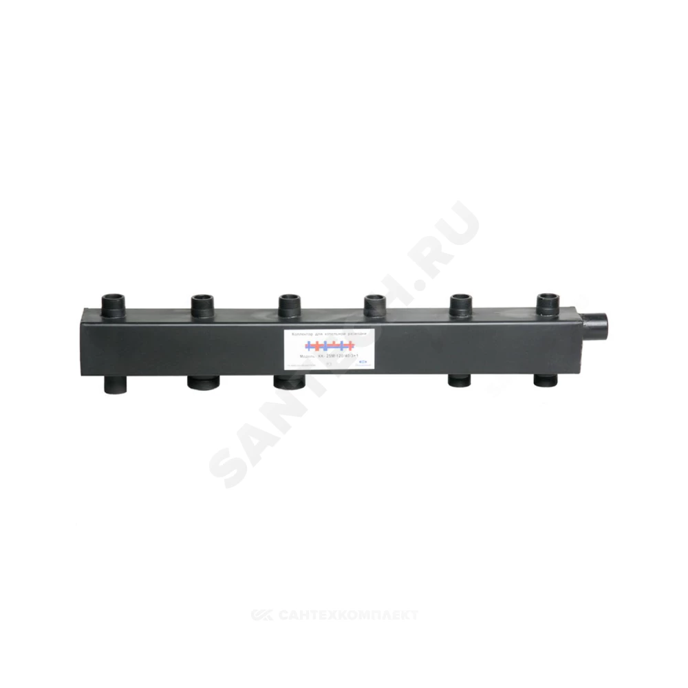 Коллектор котельной сталь до 120 кВт 1 1/2" ВР на 11 контуров 1 1/4" НР м/о 125мм Стандарт+ КК-32М ASKON 32M/125/50/7+4
