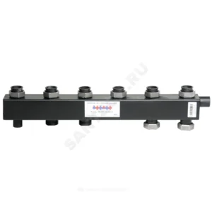 Коллектор котельной сталь до 90 кВт 1 1/2" ВР на 6 контуров 1 1/2" нак/г м/о 125мм Стандарт+КК-40F ASKON 40F/125/40/4+2