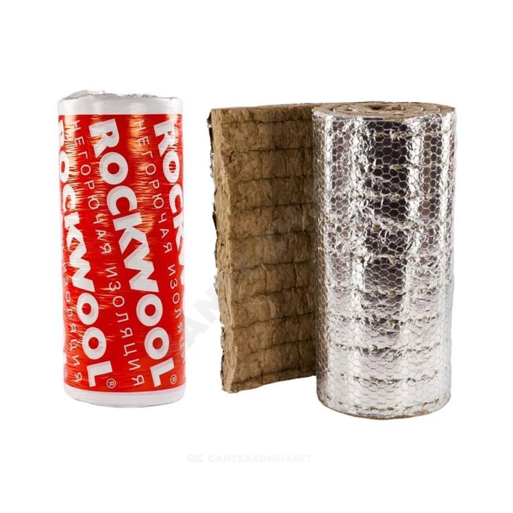 Рулон минеральная вата WIRED MAT 105 ALU 90х1000-2 ROCKWOOL 132341