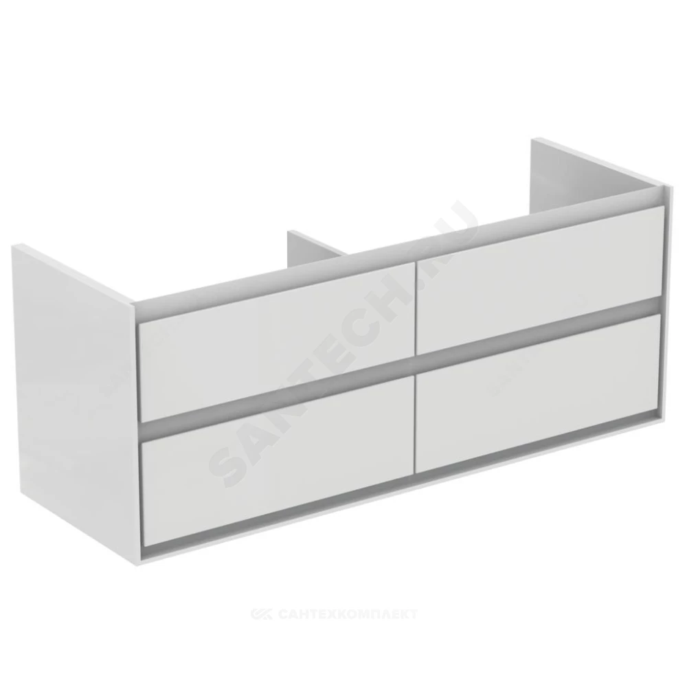 Тумба под умывальник 130 CONNECT AIR белый глянец/белый матовый Ideal Standard E0824B2