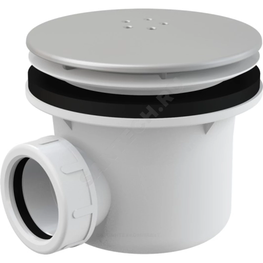 Сифон для поддона 1 1/2"x90/40 h=84мм слив крышка D=115мм Alca Plast A49K Mat
