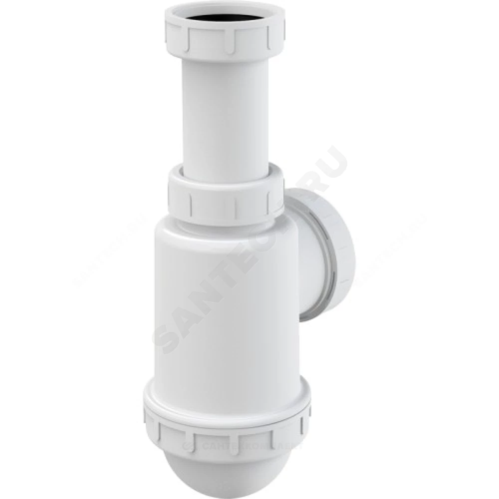 Сифон для кухонной мойки бутылочный 1 1/2"x40/50 без выпуска Alca Plast A443-DN50/40