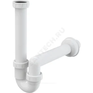 Сифон для кухонной мойки трубный 1 1/2"x40 с прямой трубкой 40 без выпуска Alca Plast A80-DN40