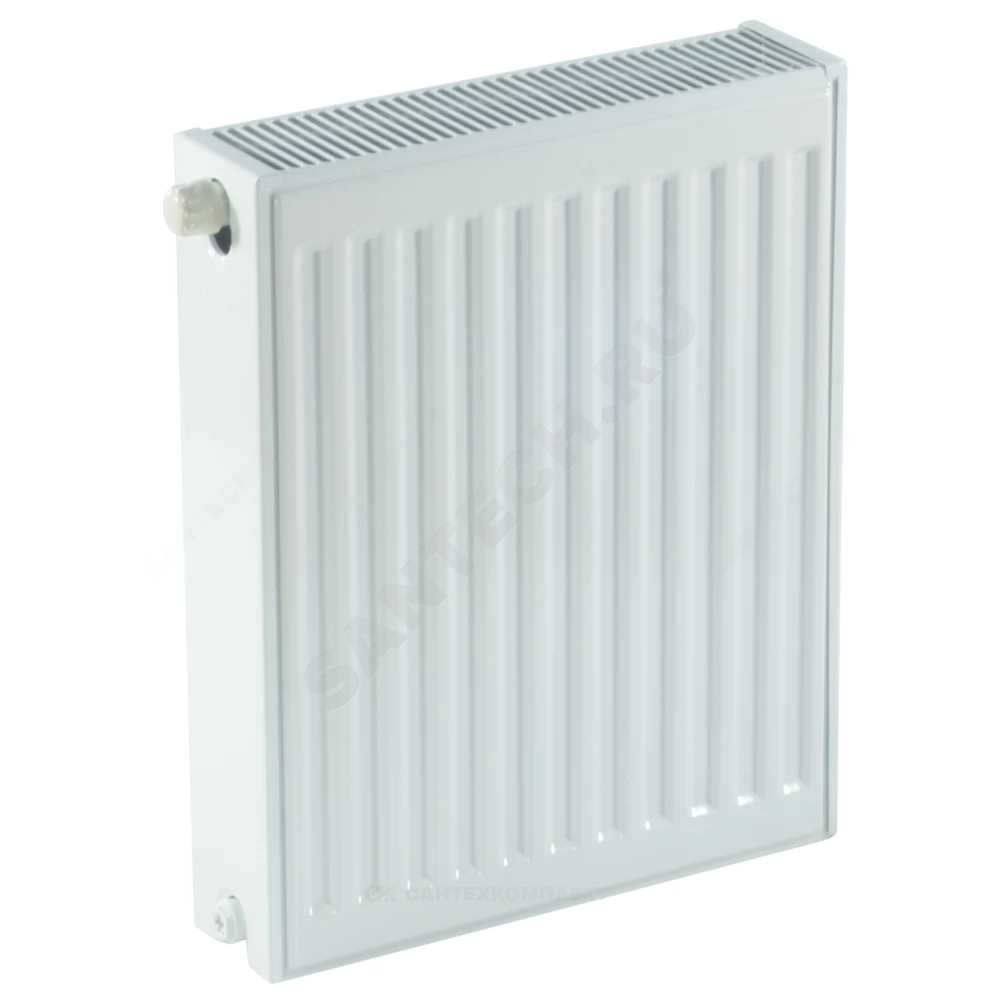 Радиатор стальной панельный Ventil Compact VC тип 22 500х1400 Qну=3101 Вт ниж/п в комплекте кронштейн. встроенный вентиль RAL 9016 (белый) Heaton Plus