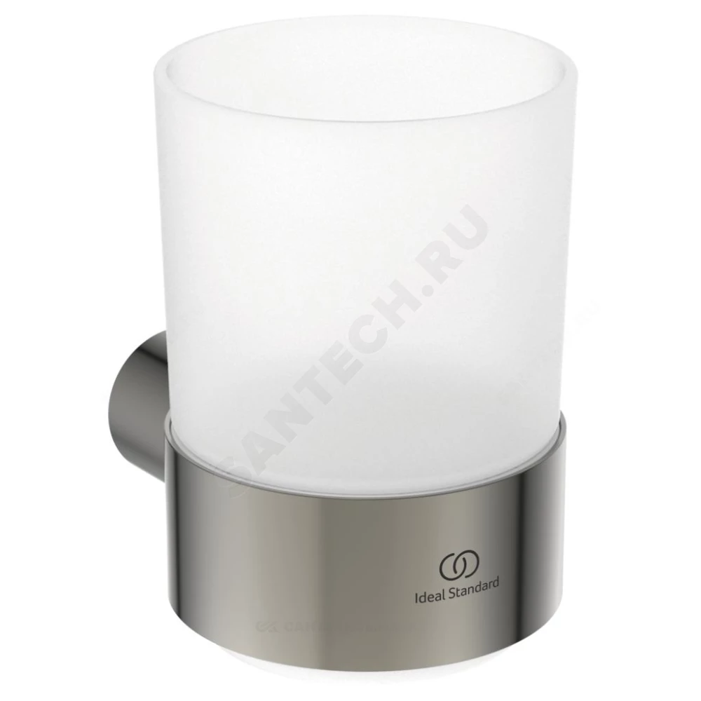 Стакан с держателем CONCA серебряный шторм Ideal Standard T4505GN