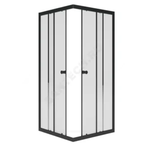 Ограждение душевое Universal BLACK 800х800х1850 мм без поддона прозрачное стекло МетаКам KKS_013566