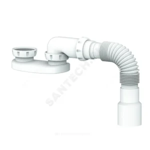 Сифон для поддона плоский 1 1/2"x40 с гофрой 40х40/50 без выпуска Unicorn G12