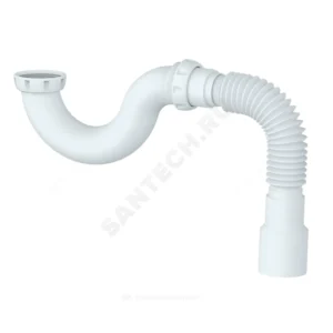 Сифон для поддона трубный 1 1/2"x40 с гофрой 40х40/50 без выпуска Unicorn G42