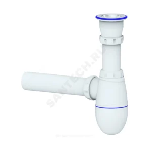 Сифон для кухонной мойки бутылочный 1 1/2"x40 с прямой трубкой 40 выпуск с нержавеющей решёткой D=115мм Unicorn В210