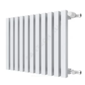 Радиатор трубчатый QUADRUM 40 V 1-300 24 секции без т/клапана с нижней подводкой лев ВР G 1/2" с кронштейнами 1M103SG529 (серый светлый металлик муар) КЗТО QUD40V30024LRAL1M103SG529